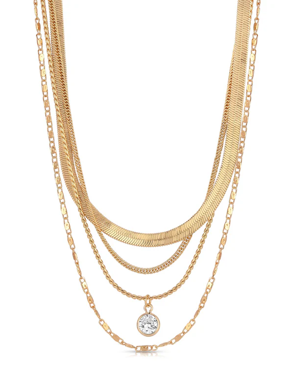 All the Chains Layered Necklace by Ettika